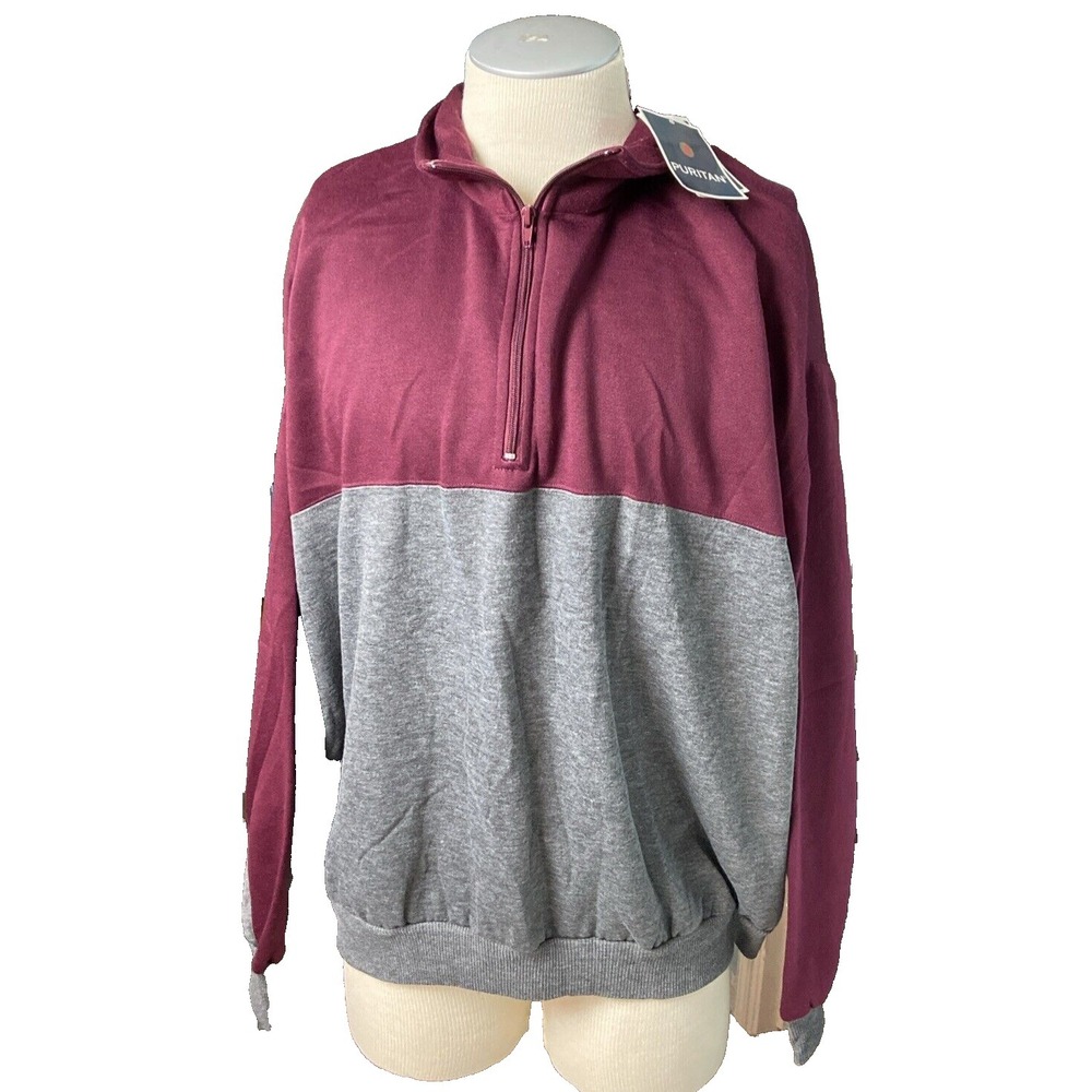 Puritan mens Sweater Pullover 1/4 Zip 3X